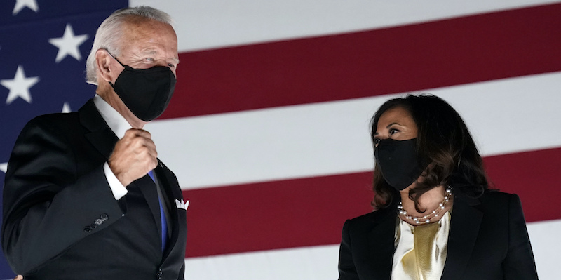Joe Biden e Kamala Harris. (AP Photo/Andrew Harnik)