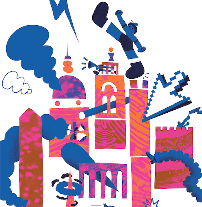 Dettaglio dell'illustrazione di copertina dell'Almanacco per l'edizione 2020 di Festivaletteratura