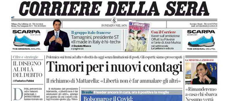 Le prime pagine di sabato 1 agosto 2020