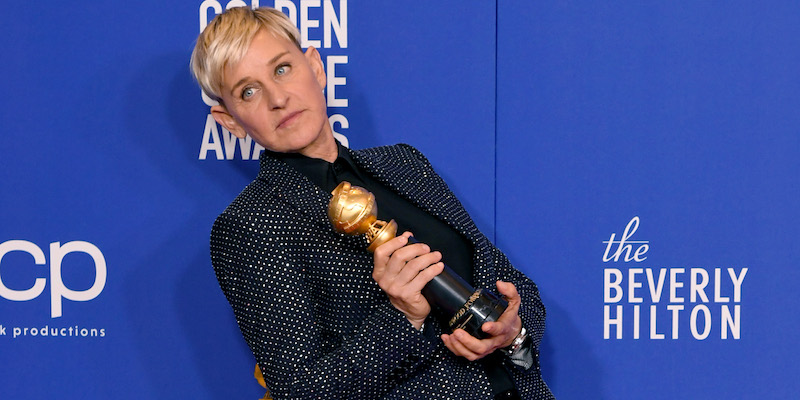 Ellen DeGeneres, durante la cerimonia dei Golden Globe, il 5 gennaio 2020 (Kevin Winter/Getty Images)
