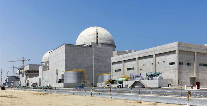 La centrale nucleare di Barakah in costruzione (Arun Girija/WAM via AP, File)