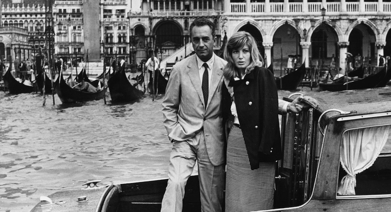 Monica Vitti e Michelangelo Antonioni al festival di Venezia nel 1962
(Keystone/Hulton Archive/Getty Images)