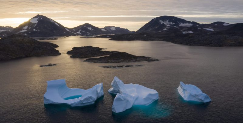 Iceberg nei pressi di Kulusuk, in Groenlandia, nell'agosto 2019. (AP Photo/ Felipe Dana, File)