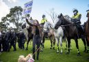 Le foto della protesta contro il lockdown a Melbourne