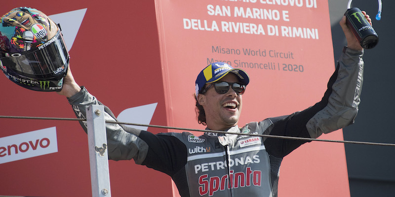 Franco Morbidelli sul podio del Gran Premio di San Marino (Mirco Lazzari gp/Getty Images)
