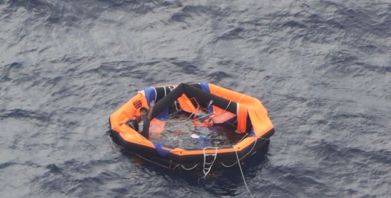 Il secondo sopravvissuto della nave, 4 settembre 2020
(Japan Coast Guard, 10th Regional Coast Guard Headquarters via Getty Images)