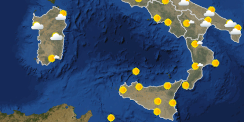 Le previsioni meteo per oggi, mercoledì 9 settembre