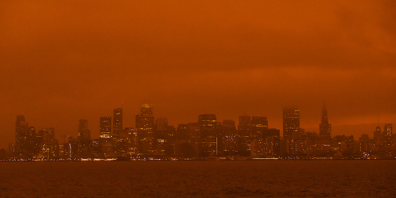 Lo skyline di San Francisco, 9 settembre 2020
(Philip Pacheco/Getty Images)