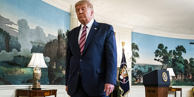 Donald Trump alla Casa Bianca, Washington, 9 settembre 2020 (Doug Mills-Pool/Getty Images)