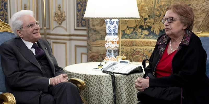 Carla Nespolo con il presidente della Repubblica Sergio Mattarella, al Palazzo del Quirinale, a Roma, 13 marzo 2019 (ANSA/PAOLO GIANDOTTI UFFICIO STAMPA QUIRINALE)
