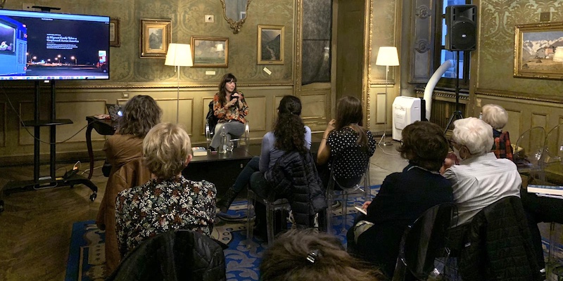 Al Circolo dei lettori di Torino, durante l'incontro del gruppo di lettura "Destinazione America" del primo ottobre 2020 (Circolo dei lettori)