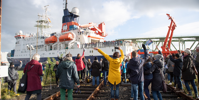 La Polarstern al suo arrivo a Bremerhaven, in Germania. (David Hecker/Getty Images)