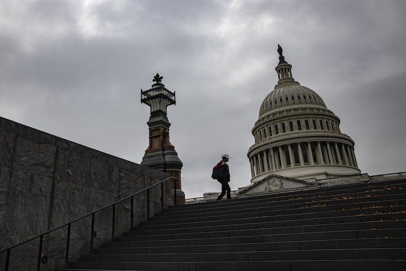Il Campidoglio a Washington, il palazzo del Congresso. (Samuel Corum/Getty Images)