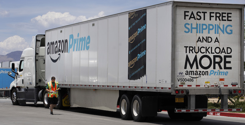 Un tir di Amazon a Las Vegas (George Frey/Getty Images)