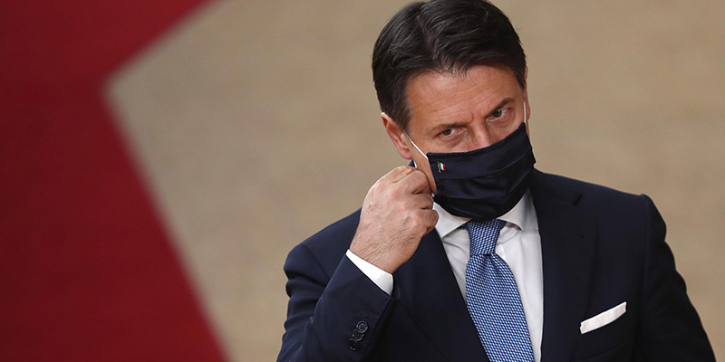 Giuseppe Conte, Bruxelles, Belgio, 1 ottobre 2020 (EPA/FRANCISCO SECO / POOL)