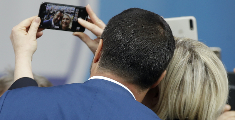 Matteo Salvini e Marine Le Pen (AP Photo/Luca Bruno)