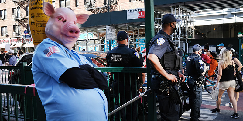 Proteste per George Floyd, New York, giugno 2020 (Spencer Platt/Getty Images)