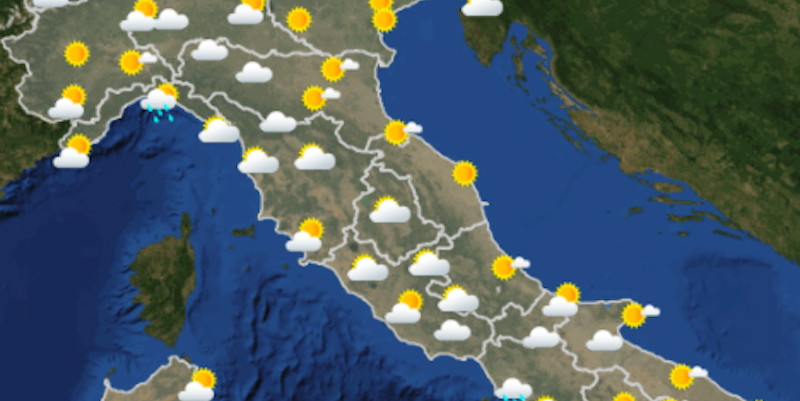 Le previsioni meteo per martedì 13 ottobre