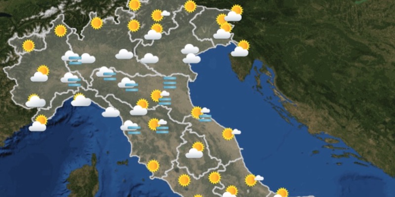 Le previsioni del meteo per domani, domenica 18 ottobre