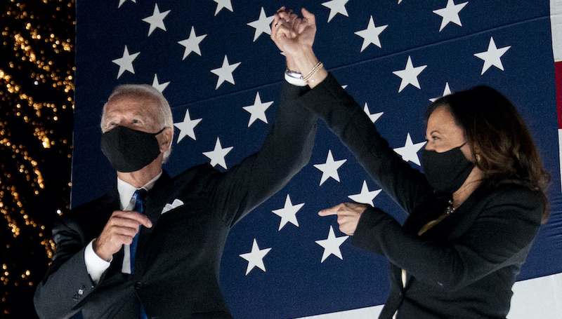 Joe Biden e Kamala Harris. (AP Photo/Andrew Harnik)