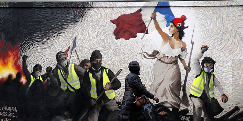  Un murale dello street artist PBOY, Parigi, 10 febbraio 2019 (AP Photo/Christophe Ena)
