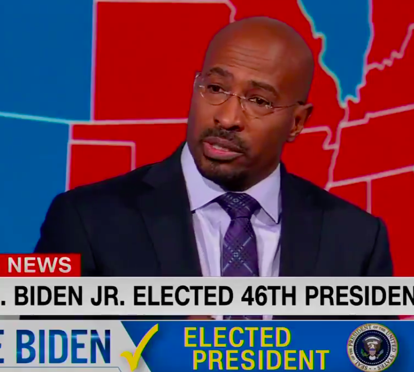 Van Jones commosso in tv dopo la vittoria di Biden