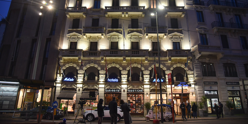 L'hotel King di Milano, che ha ricevuto lo sfratto perché trasformato in "Covid Hotel" (Ansa/Matteo Corner)