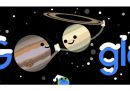 La congiunzione fra Giove e Saturno nel doodle di Google