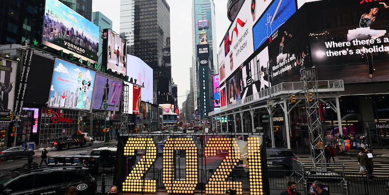 Times Square a New York (Photo by Michael M. Santiago/Getty Images)
