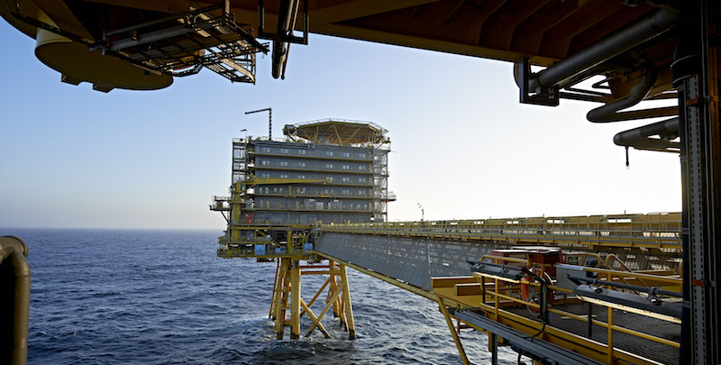 Una piattaforma petrolifera nel Mare del Nord, in Danimarca
Claus Bonnerup/Polfoto via AP)
