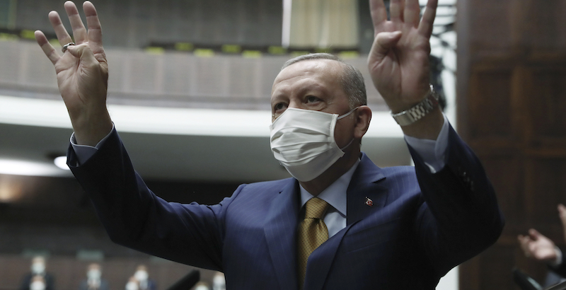 Il presidente turco Recep Tayyip Erdogan (Turkish Presidency via AP, Pool)