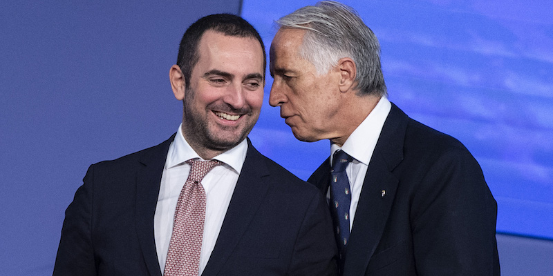 Il ministro dello Sport, Vincenzo Spadafora, con il presidente del CONI Giovanni Malagò (Valerio Portelli/LaPresse)