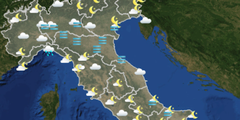 Le previsioni meteo per venerdì 18 dicembre