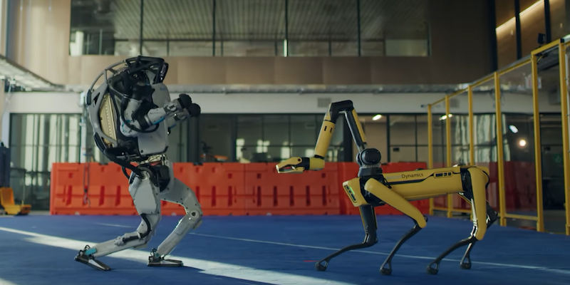 Uno screenshot del video di Boston Dynamics