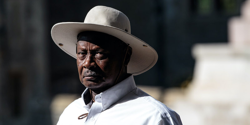 Il presidente uscente dell'Uganda Yoweri Museveni, che è in carica da 35 anni (Jack Taylor/Getty Images)