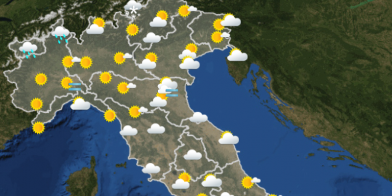Le previsioni meteo per giovedì 28 gennaio
