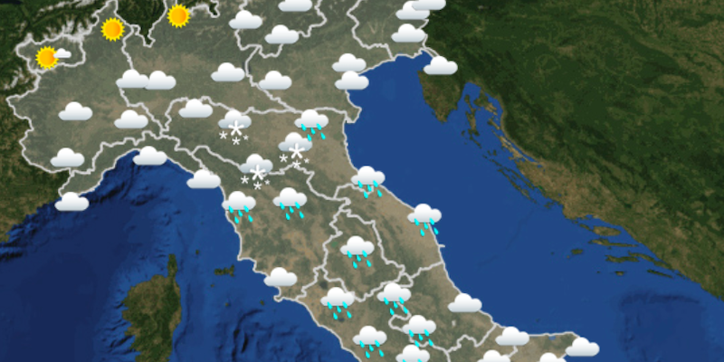 Il meteo di domenica 10 gennaio