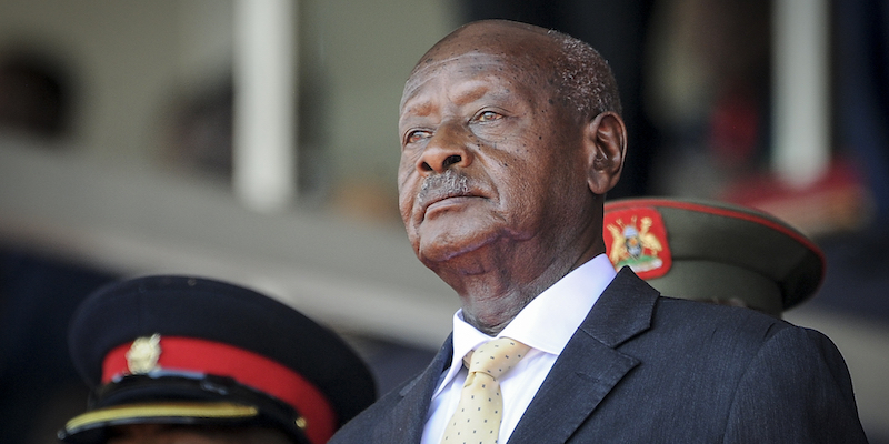 Il presidente dell'Uganda Yoweri Museveni, l'11 febbraio 2020 (AP Photo/John Muchucha, La Presse)