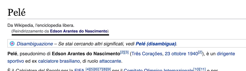 reindirizzamento wikipedia