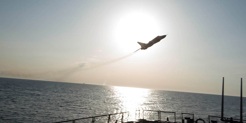 Un aereo da guerra russo (U.S. Navy via Getty Images)