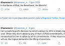 Twitter ha rimosso un tweet in cui l'ayatollah iraniano Ali Khamenei contestava l'affidabilità dei vaccini occidentali contro il coronavirus