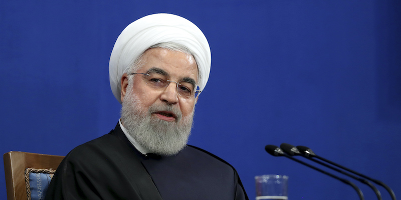 Il presidente dell'Iran Hassan Rouhani (AP Photo/Ebrahim Noroozi, LaPresse)
