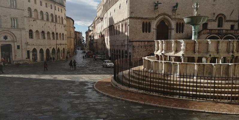 Perugia in zona rossa
(ANSA/Danilo Nardoni)