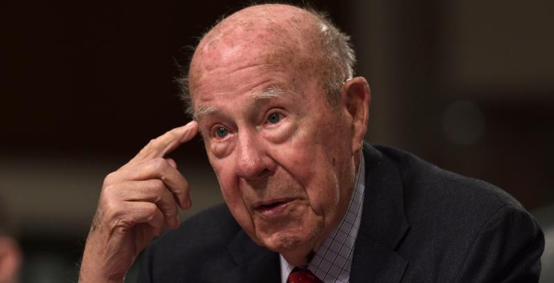 George Shultz nel gennaio del 2018 (AP Photo/ Susan Walsh)