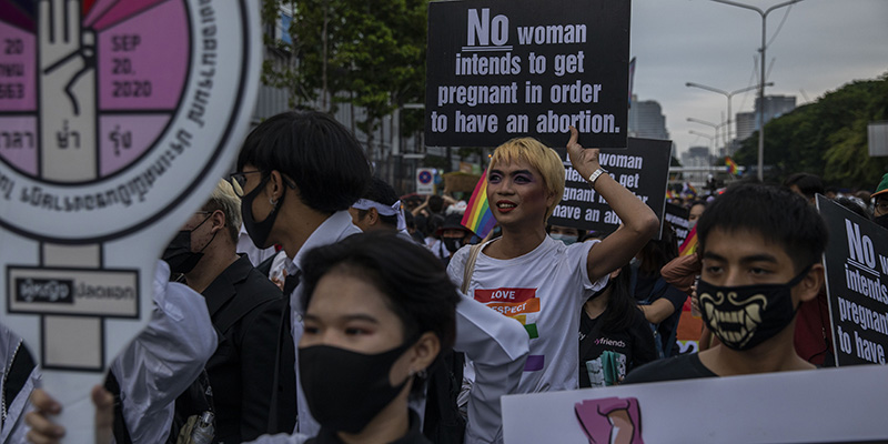 Manifestazioni a Bangkok, 7 novembre 2020 (Lauren DeCicca/Getty Images)
