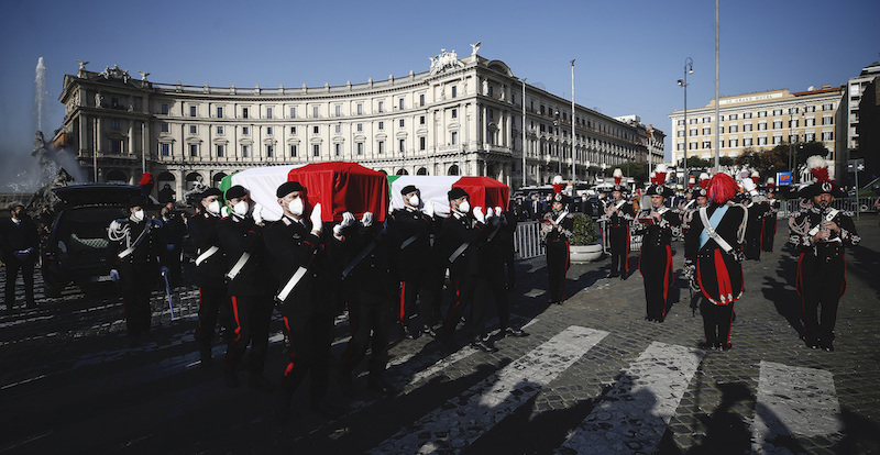 I funerali dell'ambasciatore Luca Attanasio e del carabiniere Vittorio Iacovacci, Roma, 25 febbraio
(Cecilia Fabiano/ LaPresse)