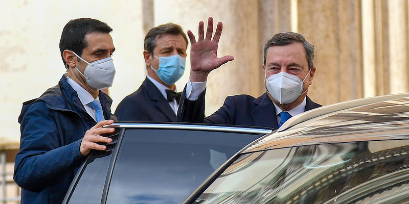 Mario Draghi lo scorso 3 febbraio (Fabrizio Corradetti/SOPA Images via ZUMA Wire)