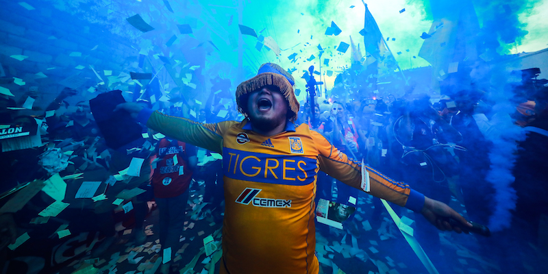 Un tifoso del Tigres prima della finale del campionato messicano nel 2019 (Hector Vivas/Getty Images)