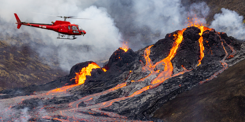 L'eruzione del vulcano Fagradalsfjall, 20 marzo 
(Vilhelm Gunnarsson/Getty Images)