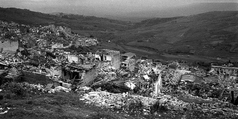 Gibellina dopo il terremoto del gennaio 1968 (ARCHIVIO / ANSA / PAL)